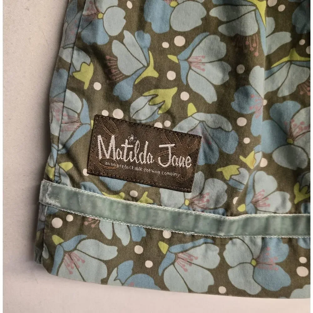 Matilda Jane Sz 8 Tunic Dress Shirt Orchid Crochet Sara Secret Fields Floral